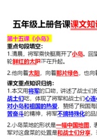 五（上）语文各课课文内容重点知识点题型归纳（5-6单元）.pdf 封面